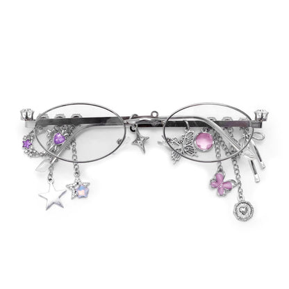 Chain Tassel Rhinestone Sunglasses | Onlymaker Exclusive