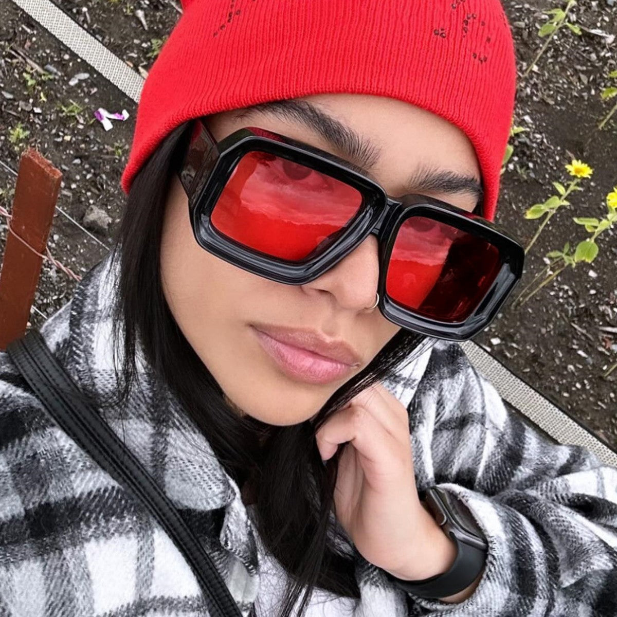 Square Shape Wide Rim Sunglasses | Onlymaker Deals