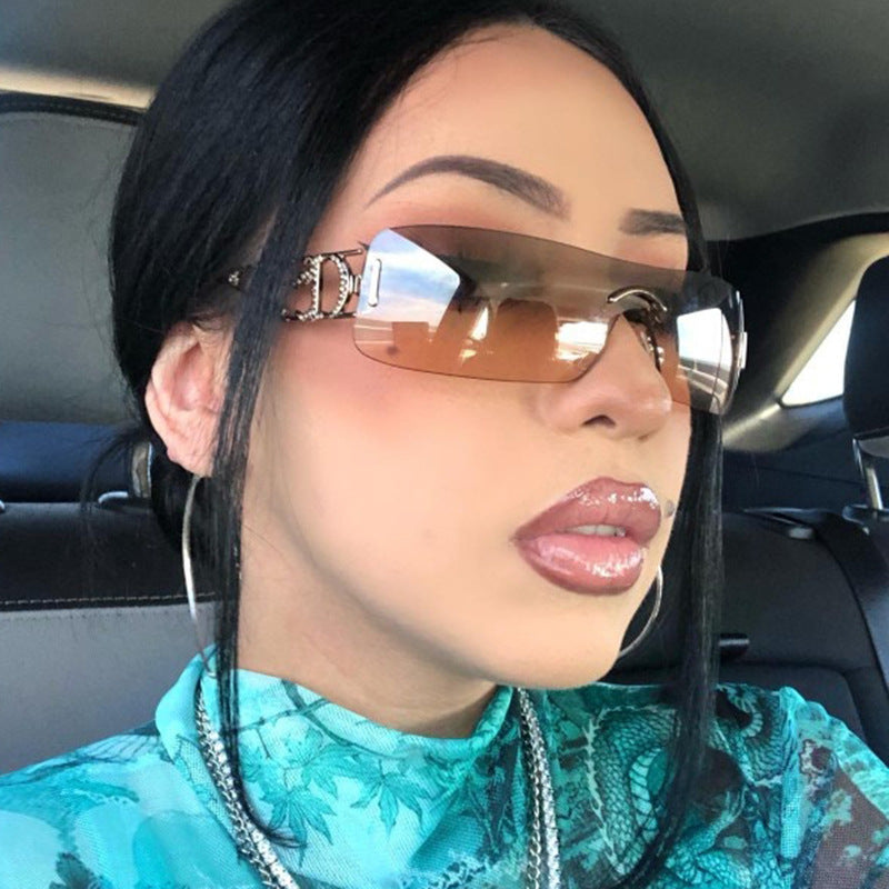 Rimless Cutout Sunglasses | Onlymaker Discount