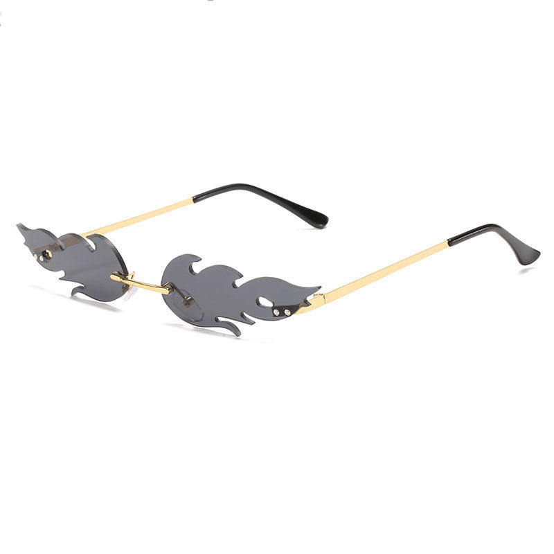 Flame Shape Rimless Sunglasses | Onlymaker Essential
