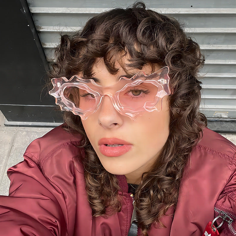 Flame Shape Irregular Sunglasses | Onlymaker Exclusive