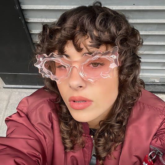 Flame Shape Irregular Sunglasses | Onlymaker Exclusive