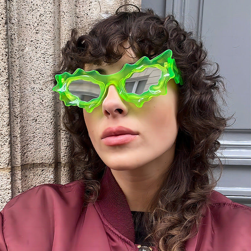 Flame Shape Irregular Sunglasses | Onlymaker Exclusive