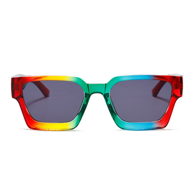 Rainbow Square Shape Sunglasses | Onlymaker Exclusive