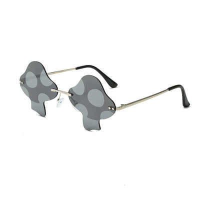 Multicolor Mushroom Shape Rimless Sunglasses | Onlymaker Everyday