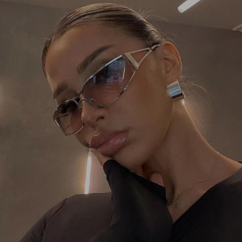 Gradient Metal Frame Sunglasses | Onlymaker Special Offer