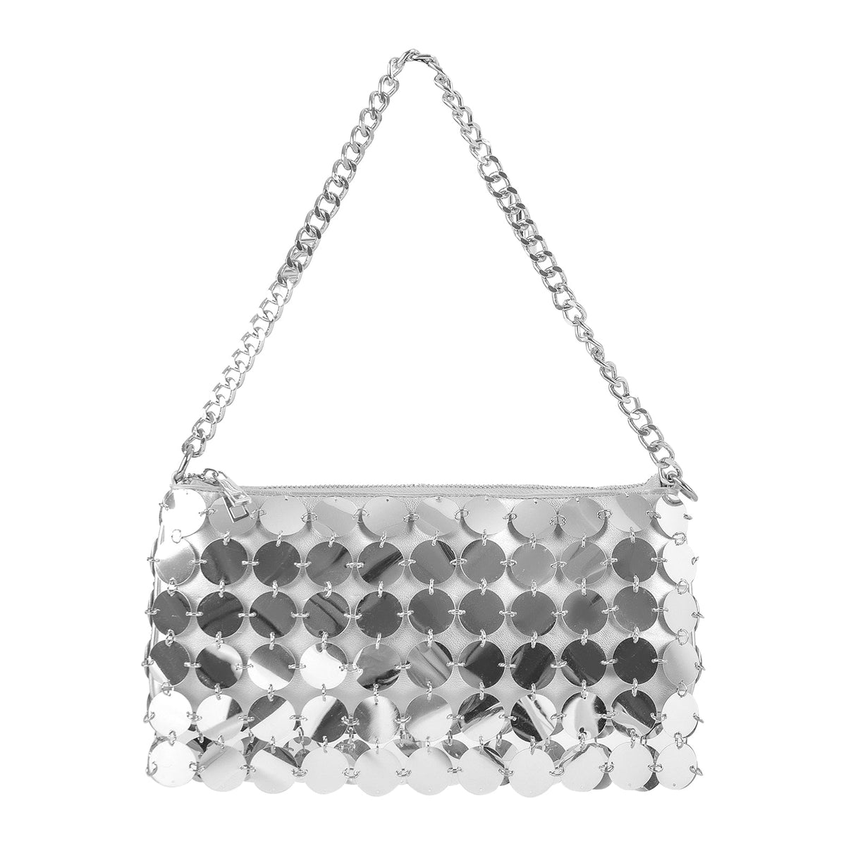 Silver Sequins Chain Handbag | Onlymaker Discount