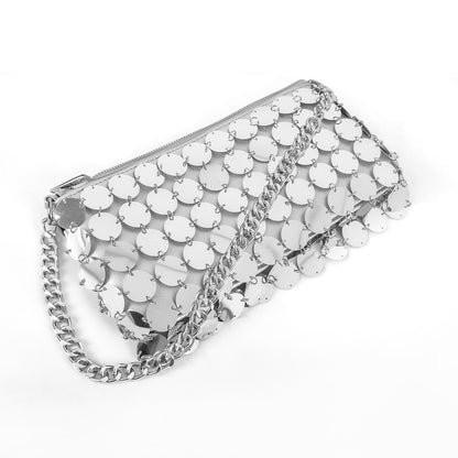 Silver Sequins Chain Handbag | Onlymaker Discount