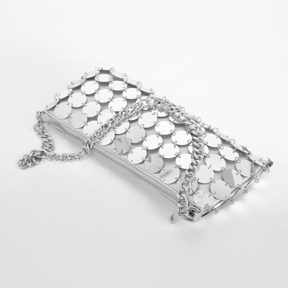 Silver Sequins Chain Handbag | Onlymaker Discount
