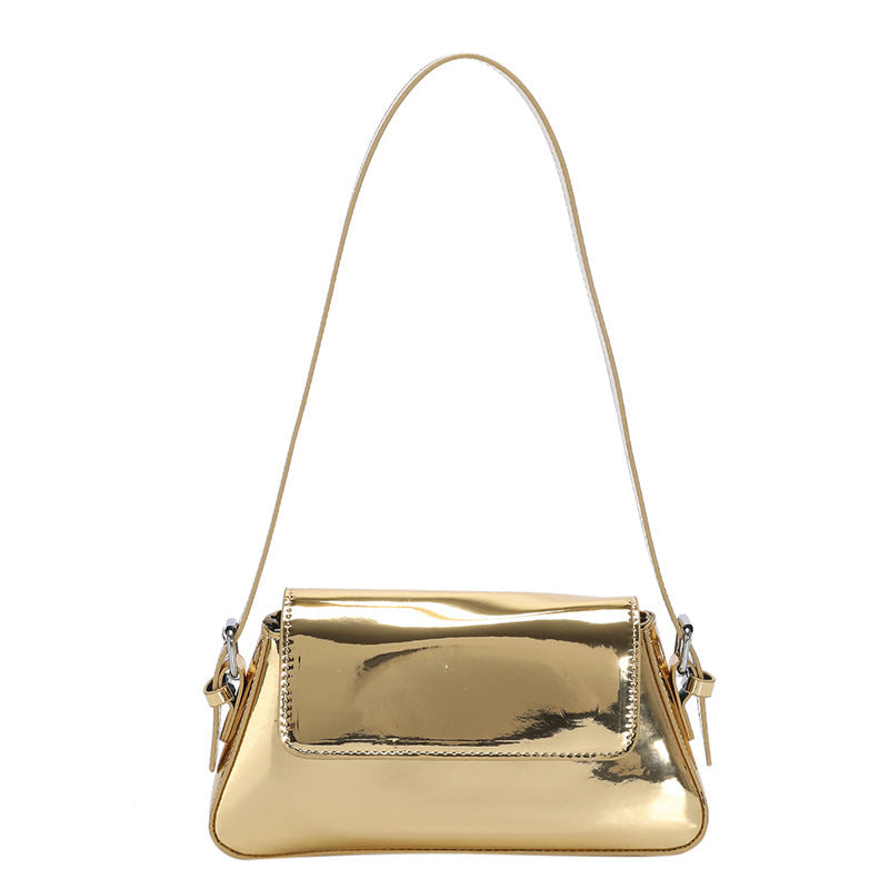 Glossy Metallic Leather Underarm Handbags | Onlymaker Signature
