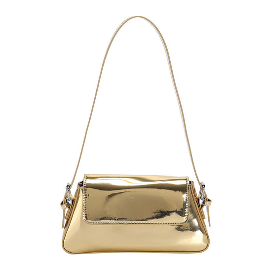 Glossy Metallic Leather Underarm Handbags | Onlymaker Signature