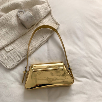 Glossy Metallic Leather Underarm Handbags | Onlymaker Signature