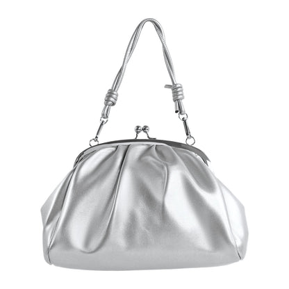 Silver Metallic Colore Crossbody Handbag | Onlymaker Signature