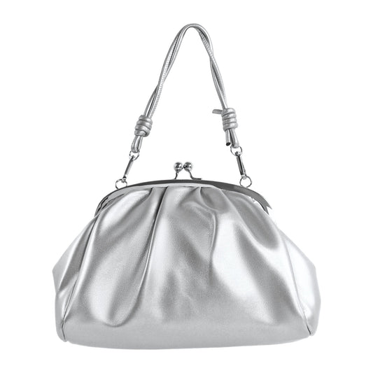 Silver Metallic Colore Crossbody Handbag | Onlymaker Signature