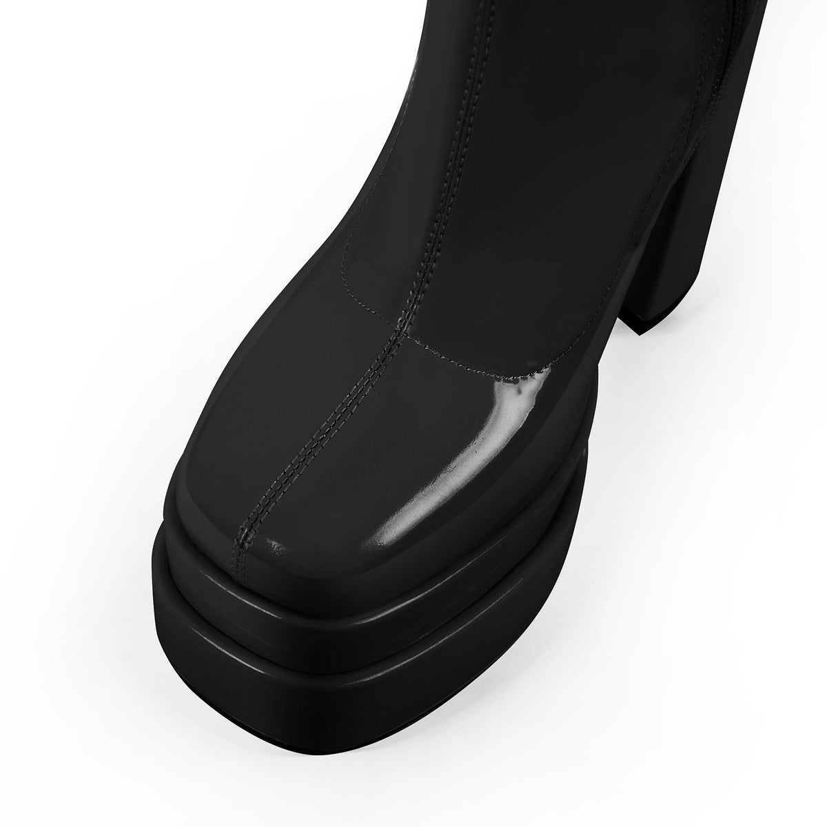 Patent Leather Platform Knee High Boots | Onlymaker Best Seller