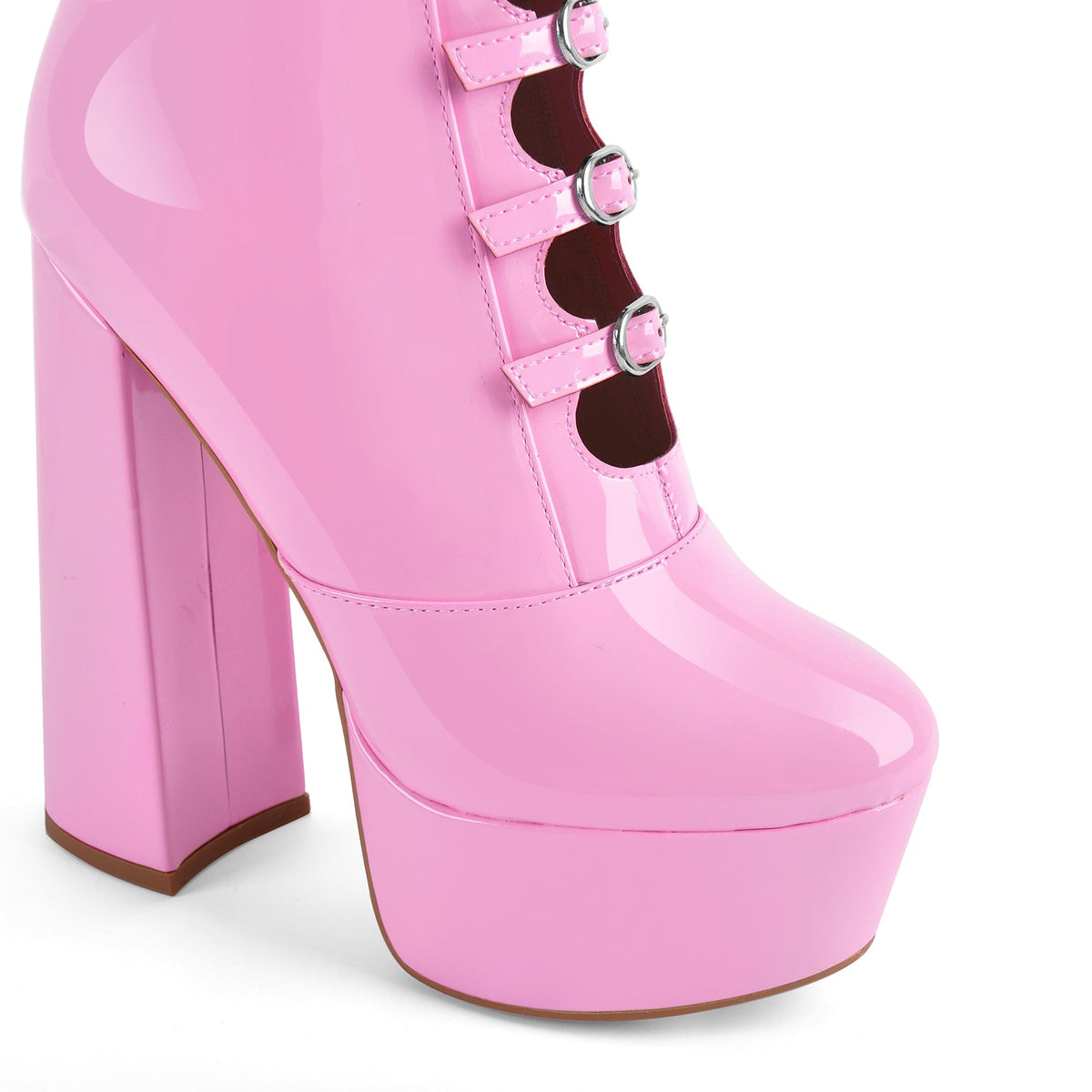 Platform Multibuckle Strap Knee High Boots | Onlymaker Discount