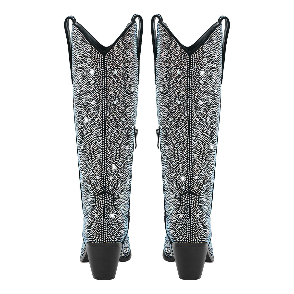 Rhinestone Pointed Toe Knee High Western Boots | Onlymaker Recommended