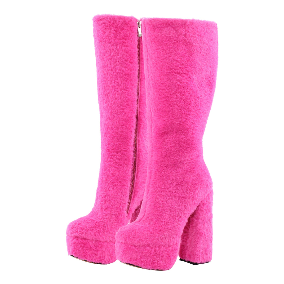 Fur Platform High Heels Boots | Onlymaker Exclusive