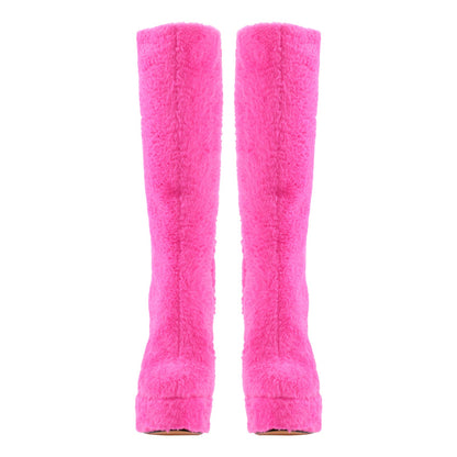 Fur Platform High Heels Boots | Onlymaker Exclusive