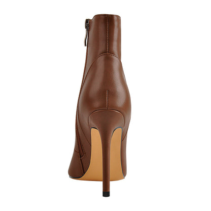 Pointed Toe Lace-up Stiletto Ankle Boots | Onlymaker Trending