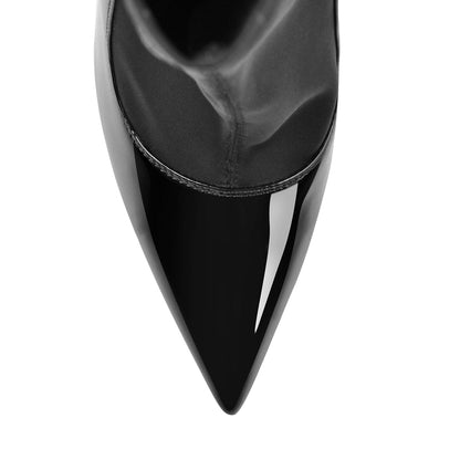 Pointed Toe Minimalistic Stretch Stiletto Ankle Boots | Onlymaker Latest