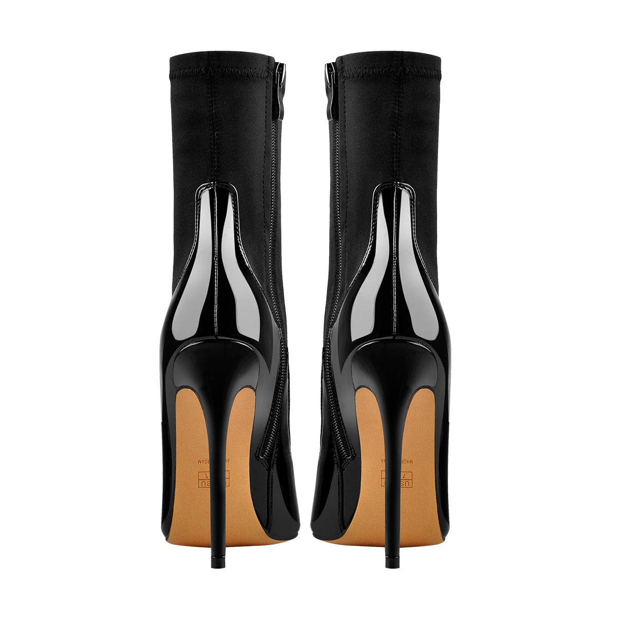 Pointed Toe Minimalistic Stretch Stiletto Ankle Boots | Onlymaker Latest