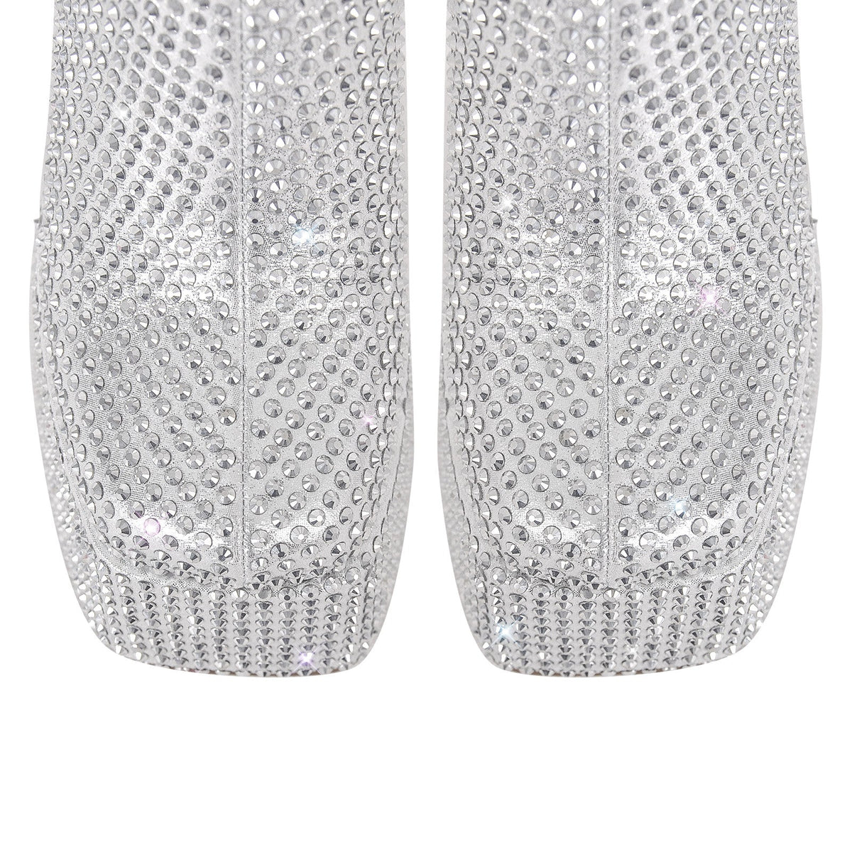 Rhinestone Square Toe Platform Chunky Heel Ankle Boots | Onlymaker Latest