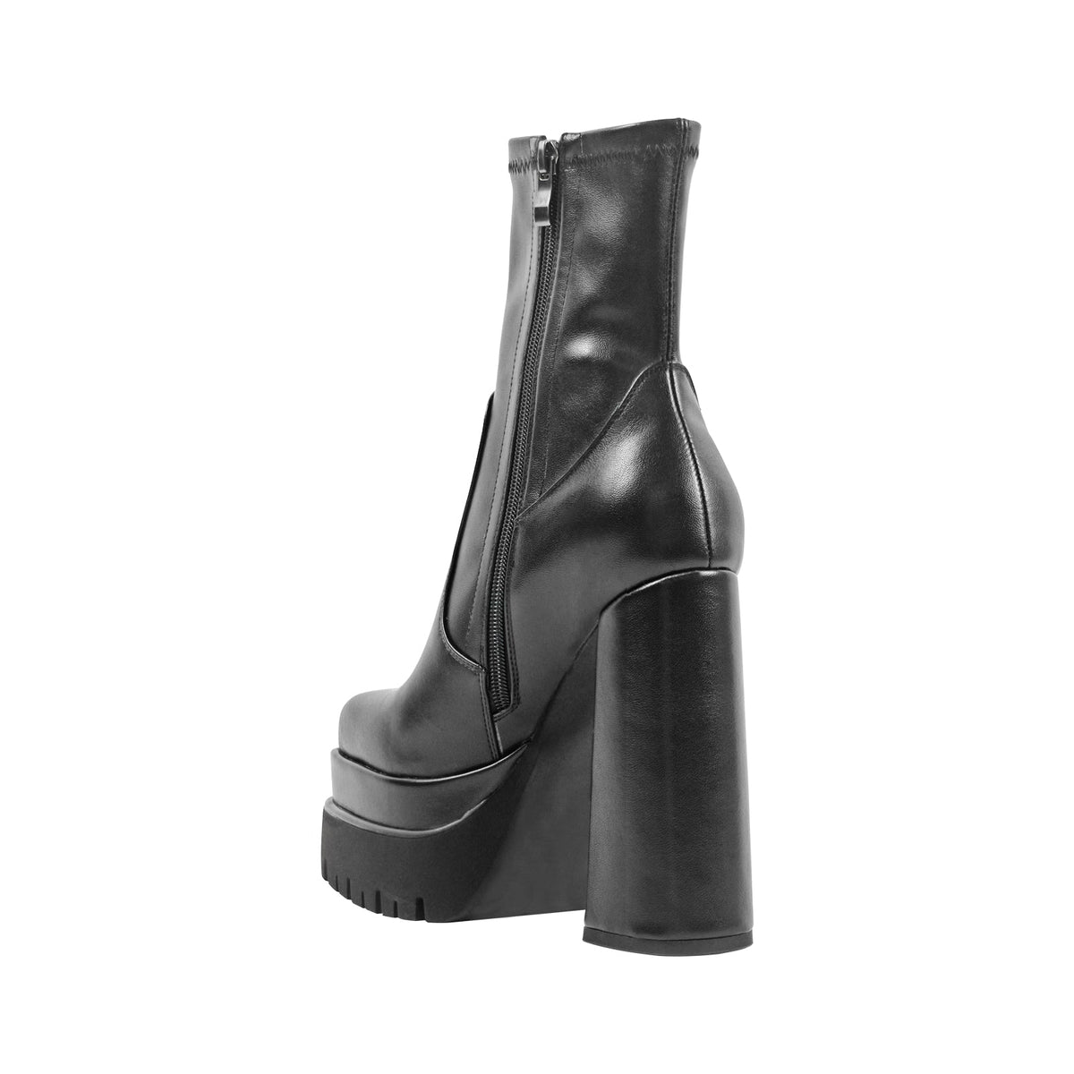 Double Platform Block Heel Ankle Boots | Onlymaker Hot Sale