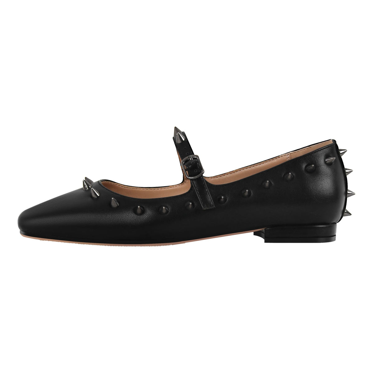 Square Toe Rivet Mary Jane Flats | Onlymaker Smart Buy