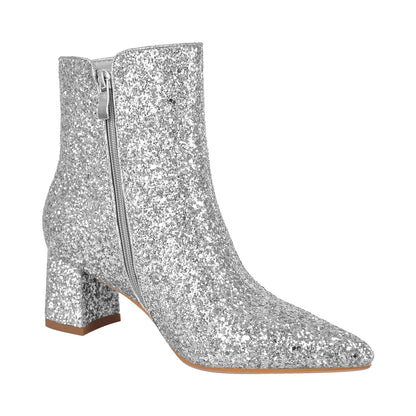Pointed Toe Glitter Ankle Boots | Onlymaker Special Offer