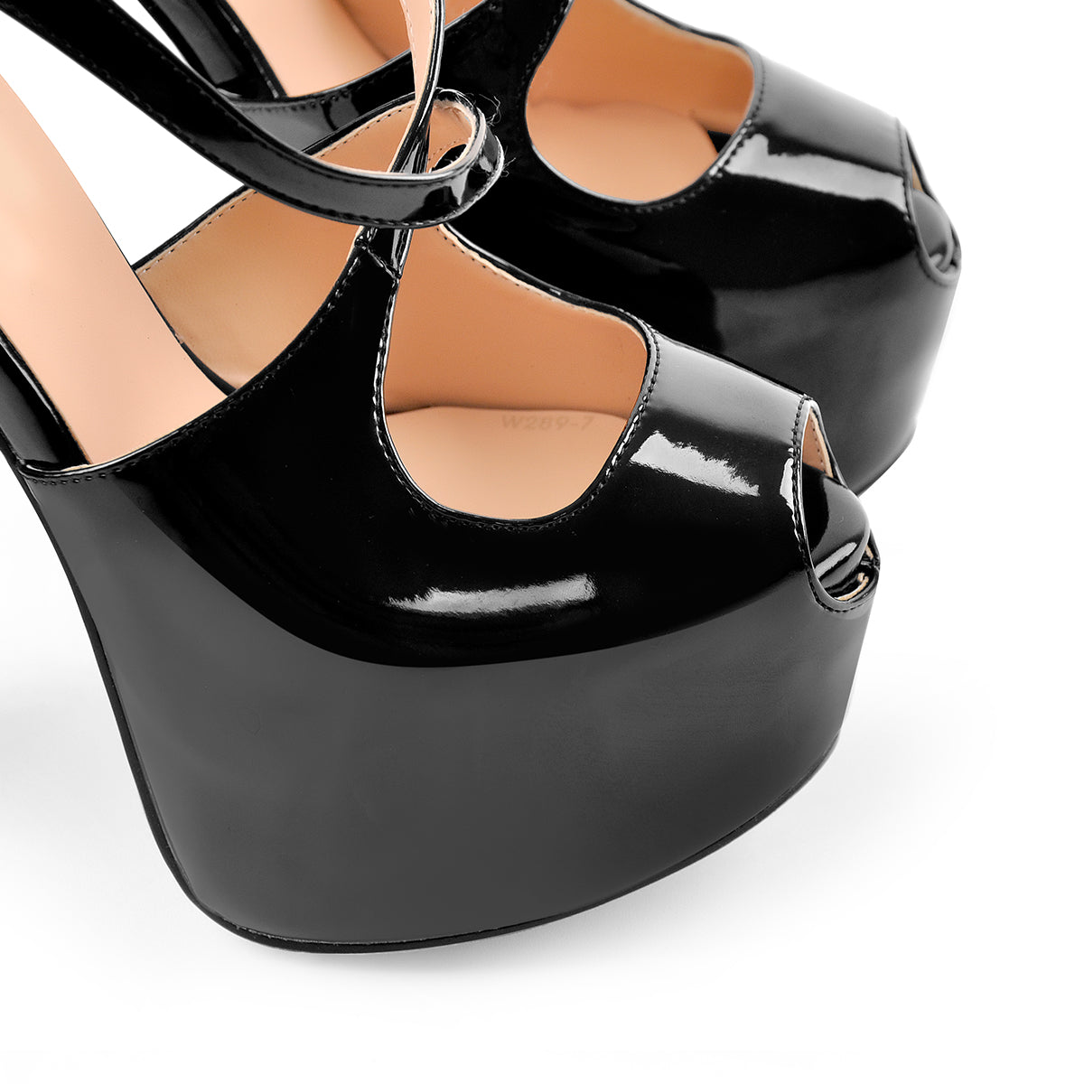Onlymaker Peep Toe Platform Cross Straps High Heels | Onlymaker Value