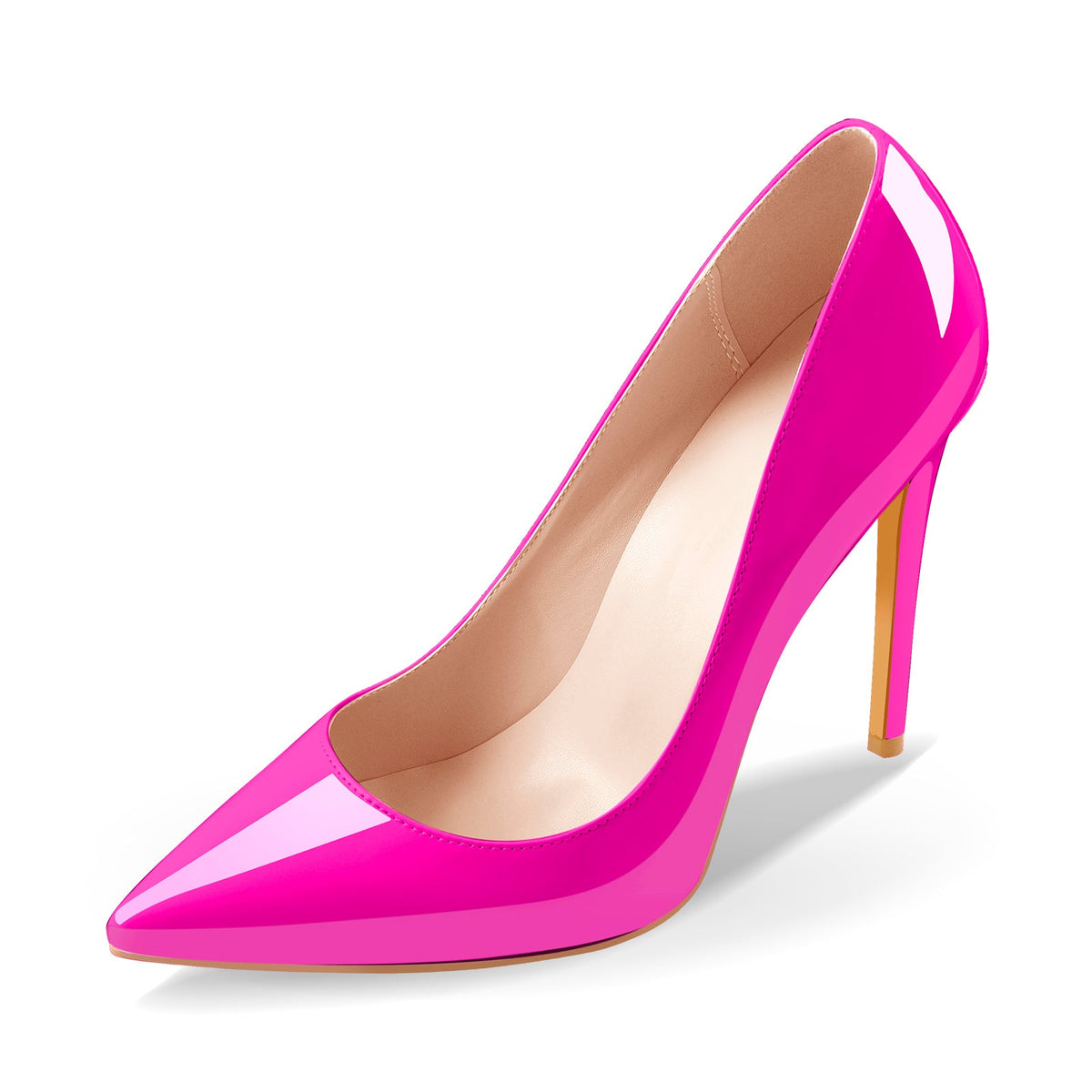 Rose Red Pointed Toe High Heel Stiletto Pumps | Onlymaker Special Offer