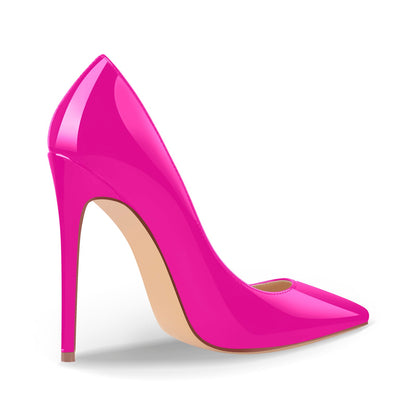 Rose Red Pointed Toe High Heel Stiletto Pumps | Onlymaker Special Offer