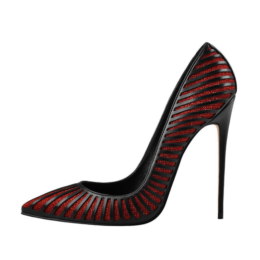 Black Red Silver Yellow Basic Pumps Pointed Toe Stilettos | Onlymaker Trusted