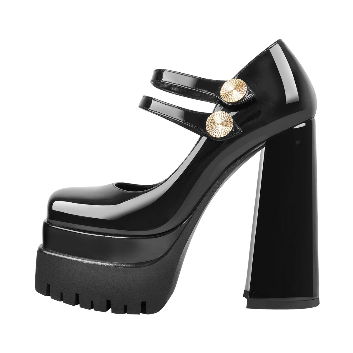Square Toe Platform Chunky Mary Jane Pumps | Onlymaker Hot Sale