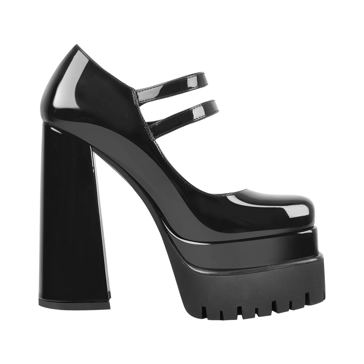 Square Toe Platform Chunky Mary Jane Pumps | Onlymaker Hot Sale