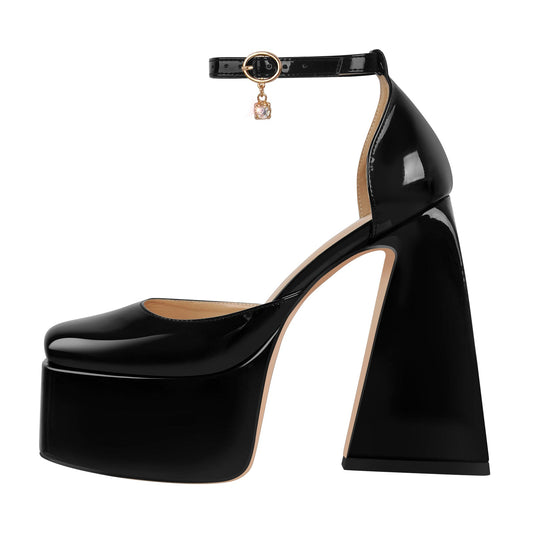 Ankle Strap Chunky Platform Mary Jane Pumps | Onlymaker Everyday