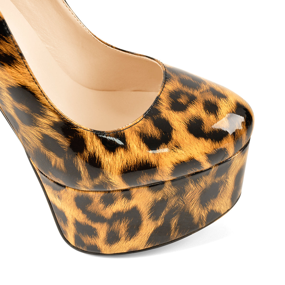 Platform Round Toe Pumps Chunky Heels Pumps | Onlymaker Smart Buy