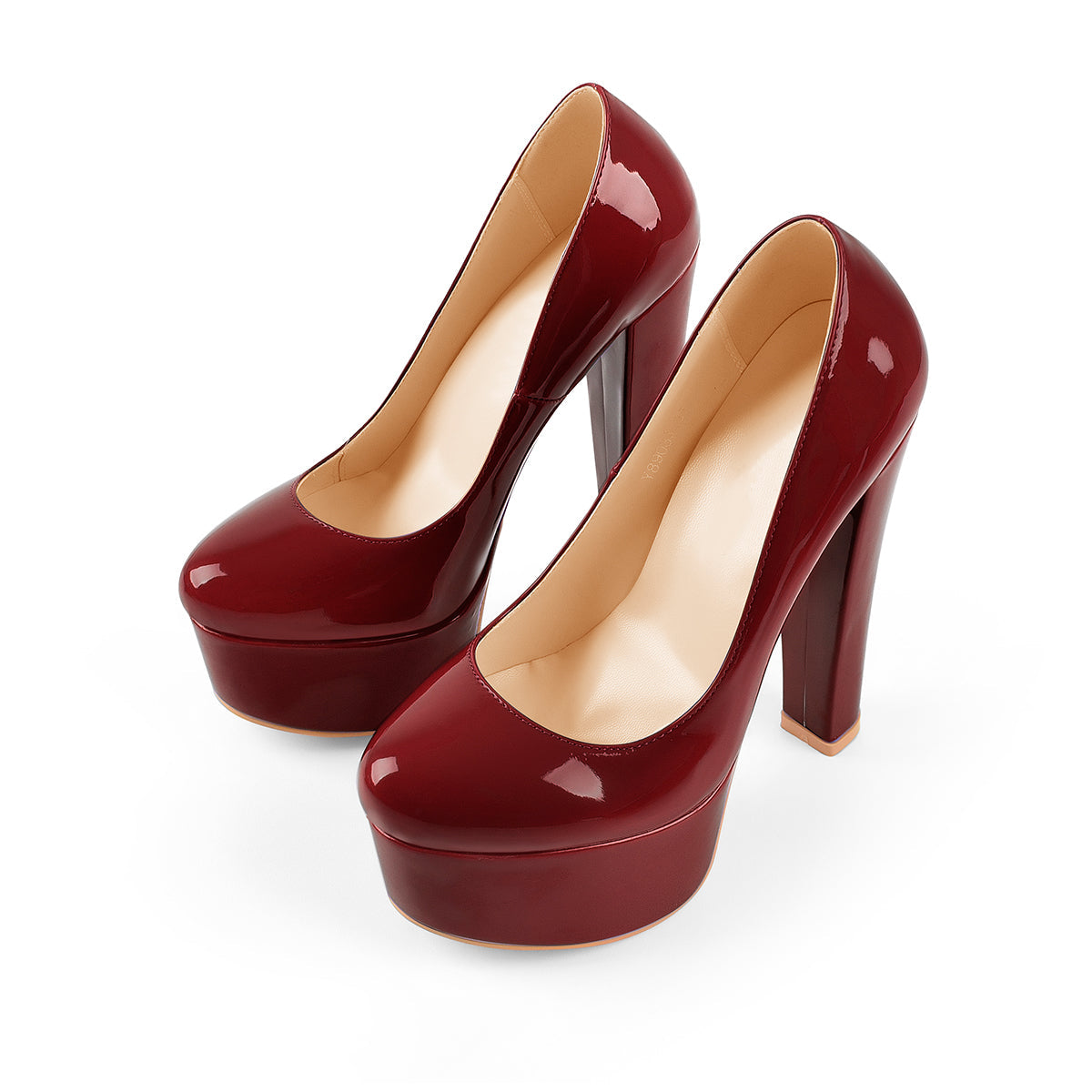 Onlymaker Pumps Platform Round Toe Chunky Heels | Onlymaker Everyday