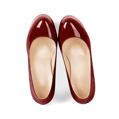 Onlymaker Pumps Platform Round Toe Chunky Heels | Onlymaker Everyday