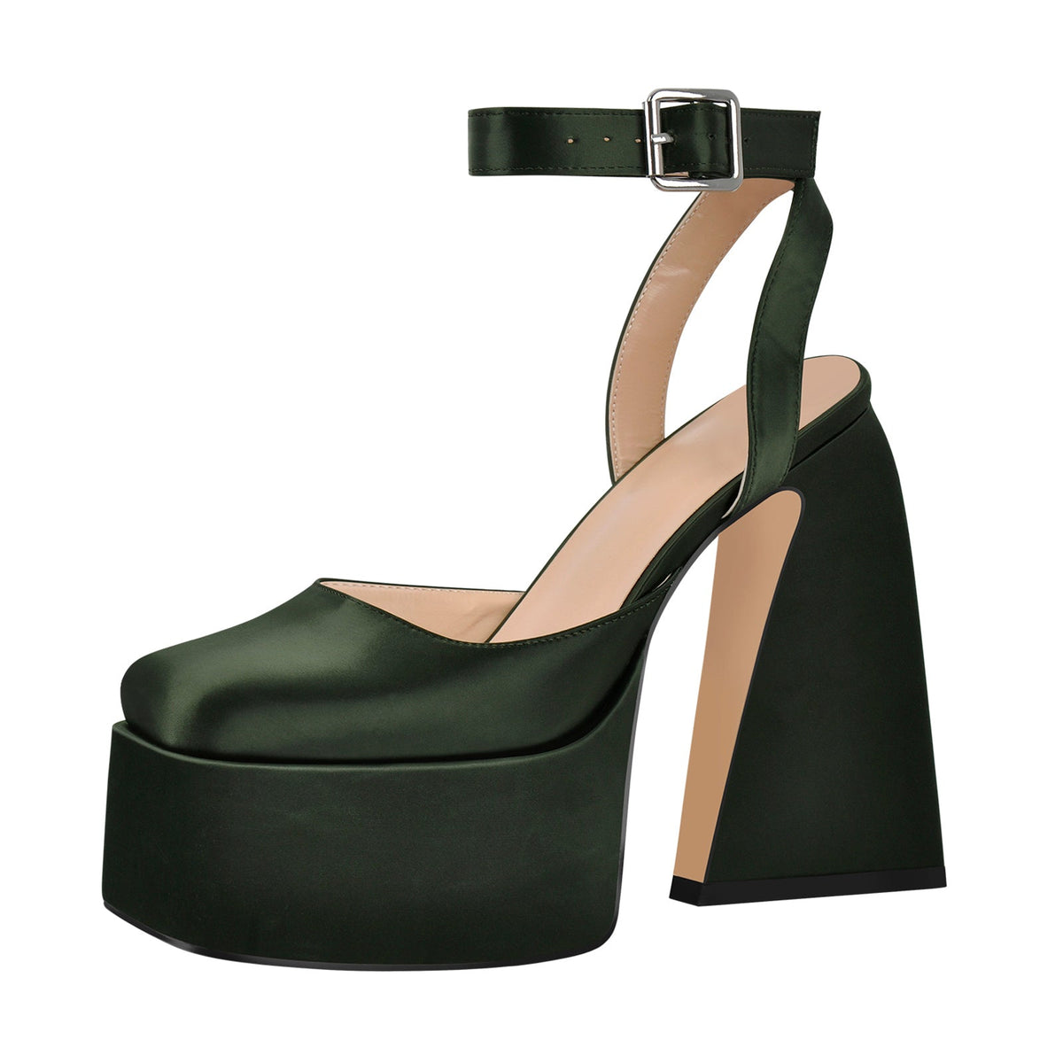 Ankle Strap Platform Chunky High Heel Pumps | Onlymaker Sale