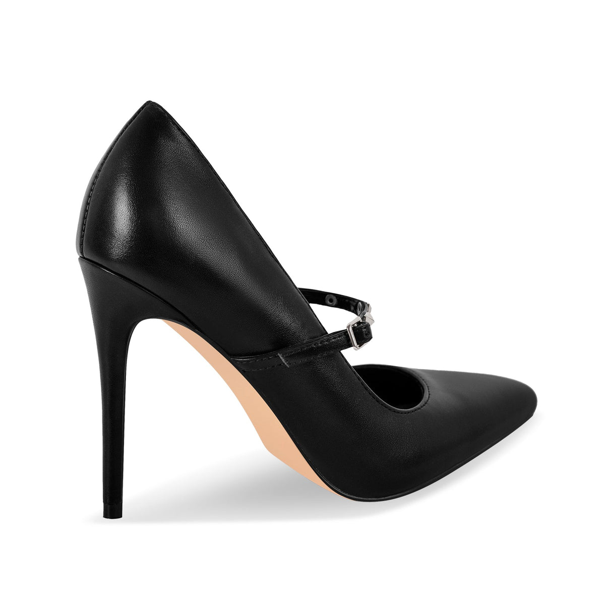 Pointed Toe Rivet Strap Stiletto Pumps | Onlymaker Everyday