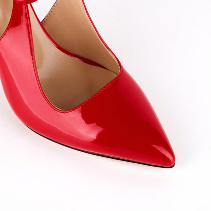 Pointed Toe Ankle Strap Slingback Pumps | Onlymaker Special Offer