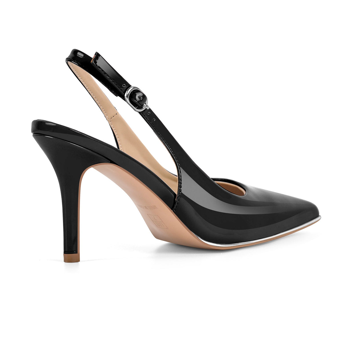 Pointed Toe Patent Leather Slingback Pumps | Onlymaker Best Seller