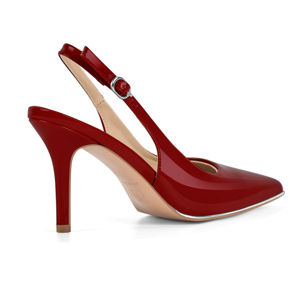 Pointed Toe Patent Leather Slingback Pumps | Onlymaker Best Seller