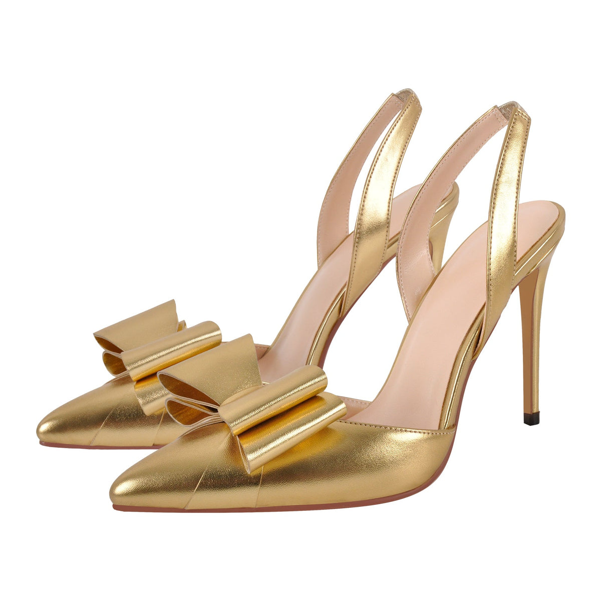 Bow Pointed Toe Slingback Stiletto Pumps | Onlymaker Best Seller