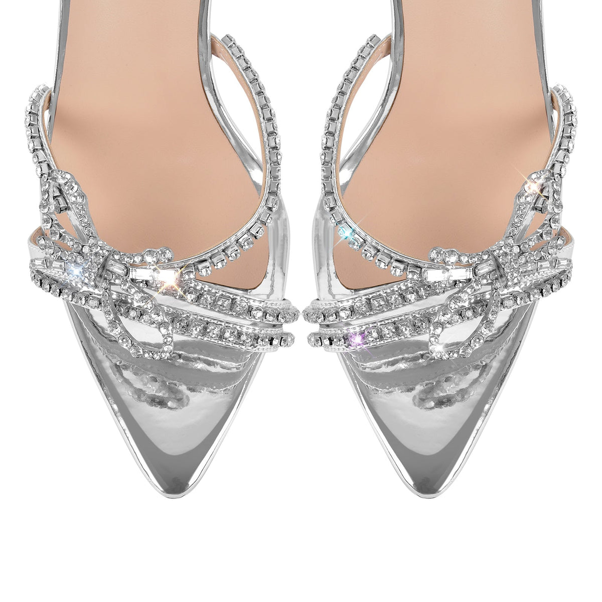 Rhinestone Bow Patent Leather Sandals | Onlymaker Essential
