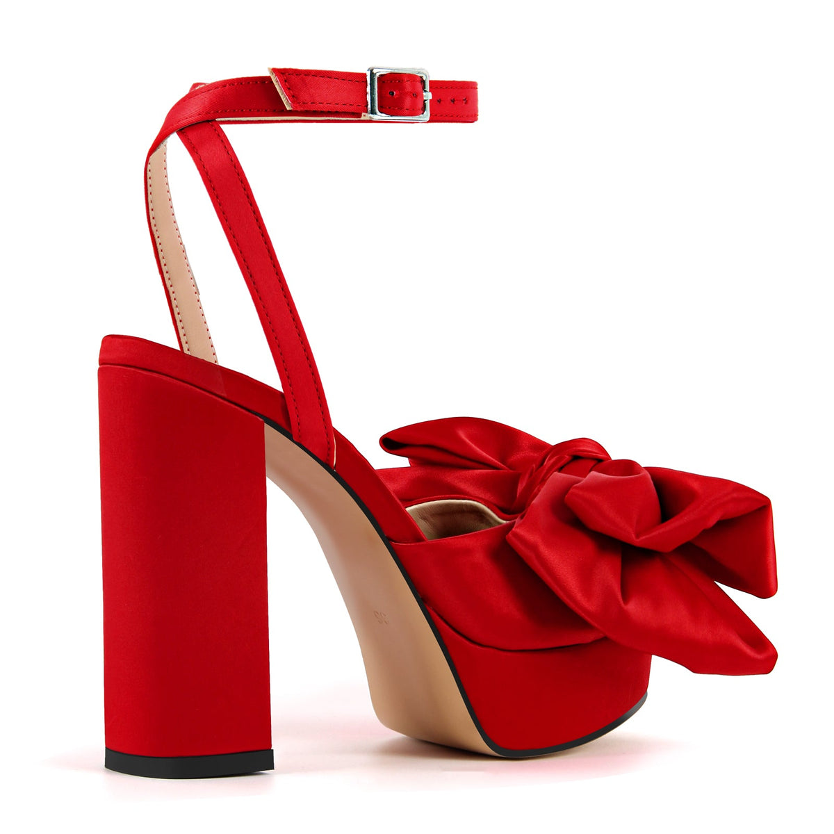 Bow Platform Ankle Strap Chunky Heel Sandals | Onlymaker Special Offer