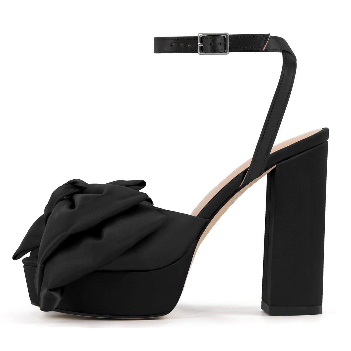 Bow Platform Ankle Strap Chunky Heel Sandals | Onlymaker Special Offer