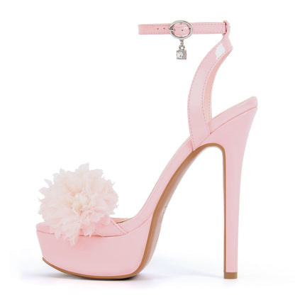 Platform Flower Rhinestone Ankle Strap Sandals | Onlymaker Smart Buy